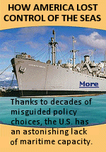 America depends on ocean shipping. About 80 percent of its international trade by weight traverses the seas. The U.S. needs ships to deliver nearly 90 percent of its armed forces� supplies and equipment, including fuel, ammunition, and food. Commercial shipyard capacity is essential for surge construction of warships and sealift-support ships that transport equipment and troops in times of national emergency.